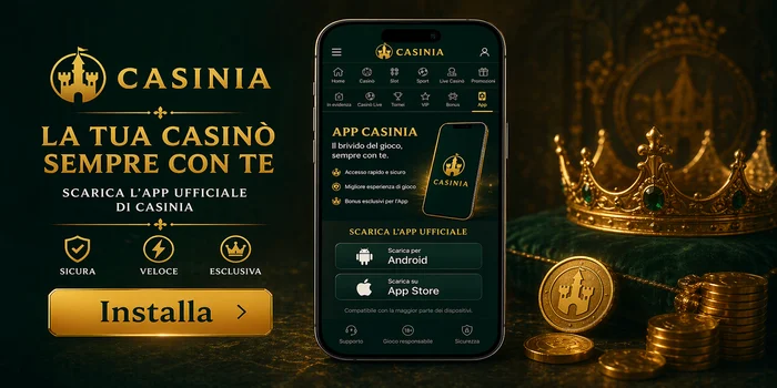 Casinia app per Android e iOS: download e installazione 