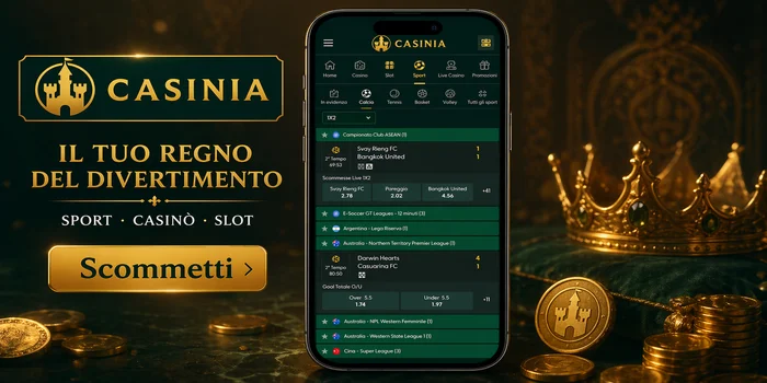 Casinia casino Italia: panoramica giochi e funzioni