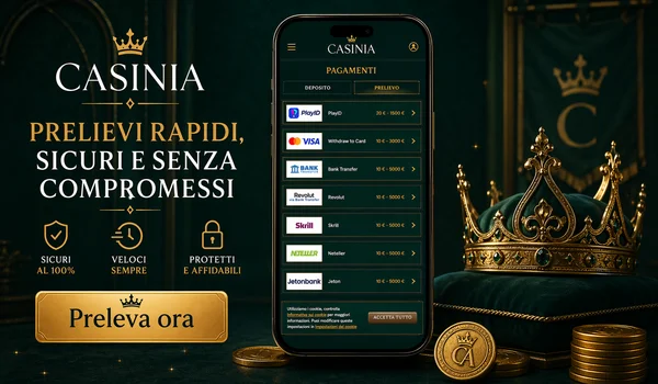 Casinia prelievo: metodi, tempi e limiti